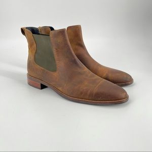 Cole Haan distressed brown leather Chelsea boots